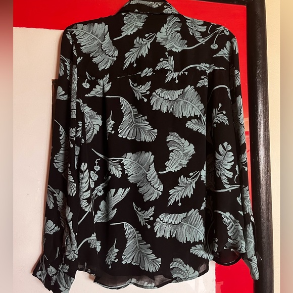 Black blue feathers fabric Philosophy shirt - Picture 2 of 6